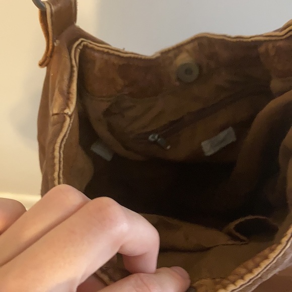 Brown faux leather bag - Picture 4 of 5